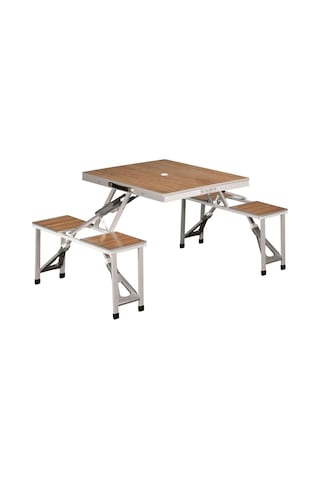 Outwell Dawson Picnic Table Premium Bambu Katlanır Sandalye Masa Seti Genel
