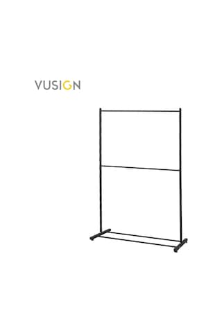 Vusıgn 2 Katlı Karbon Çelik Elbise Askısı Metal Kıyafet Askılığı 100x160 Cm Ahşap Rengi