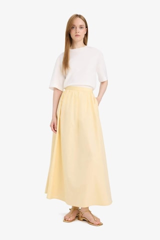 Defacto A Kesim Cepli Poplin Maxi Etek E4369ax25spyl450 Sarı