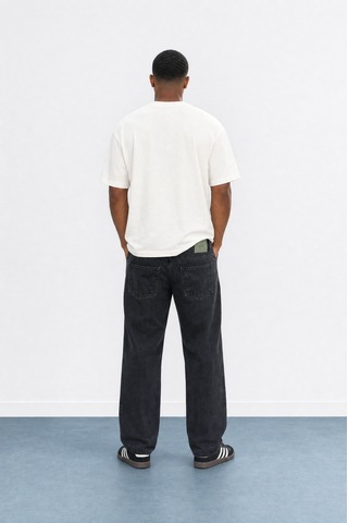 Respire Erkek Washed Baggy Pantolon Siyah