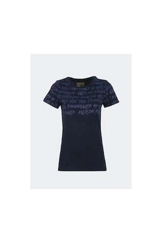 Fenerbahçe Lisanslı Kadın Tribün Pattern T-shirt Lacivert Fenerbahçe Lisanslı Kadın Tribün Pattern T-shirt Lacivert