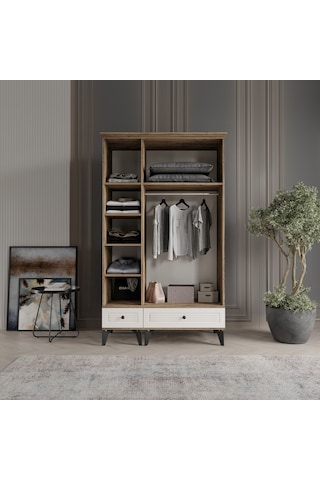 Beenal Nisa 3 Kapaklı Gardırop Dolap 120cm Atlantik Çam-Aytaşı