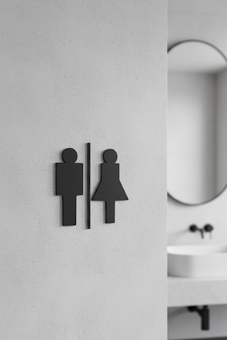 Wc Tabelası, Tuvalet Levhası, Kadın Erkek Tabela, Yönlendirme Levhaları 56