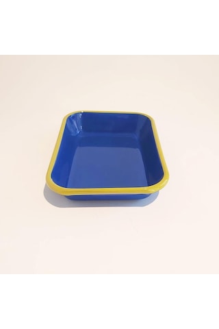 Emaye Meze Tabağı Kobalt F.yeşil 22 X 16 Cm Kobalt
