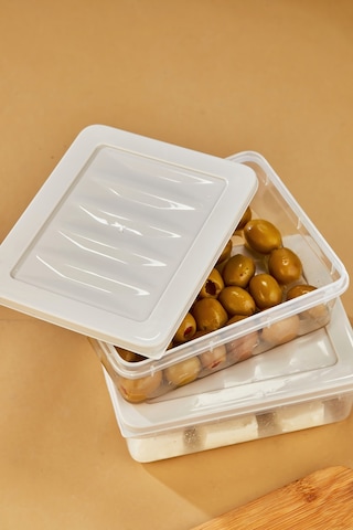 Multi Box 2 Li Set Saklama Kabı Seti - Dondurucu & Mikrodalga Uyumlu Krem