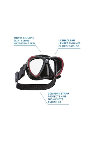 Scubapro Synergy Twin Dalış Maskesi Siyah/kırmızı Siyah - Kırmızı