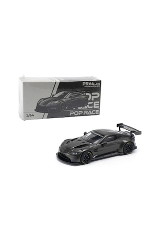 Pop Race Aston Martin Gt3 Carbon Fiber 1:64 Diecast Model Araba Pr64-178 Siyah