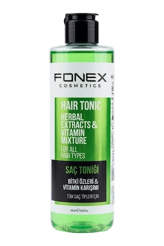 Fonex Bitki Özleri & Vitamin Karışımlı Tüm Saç Tipleri İçin Saç Toniği 250 Ml Yeşil