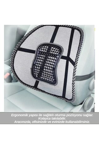 Araç Araba Sandalye Oto Bel Desteği Terletmez Masajlı - Ortopedik