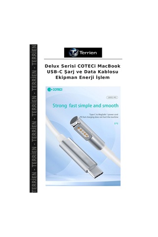 Delux Serisi Coteci Macbook Usb-c Şarj Ve Data Kablosu Ekipman Enerji İşlem