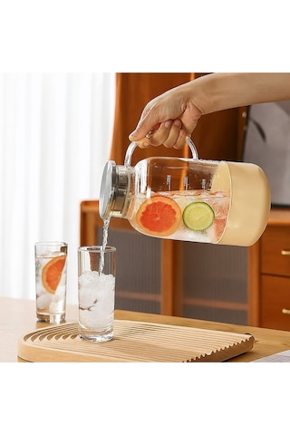 Leylart 2.5 Litre Borosilikat Cam Sürahi