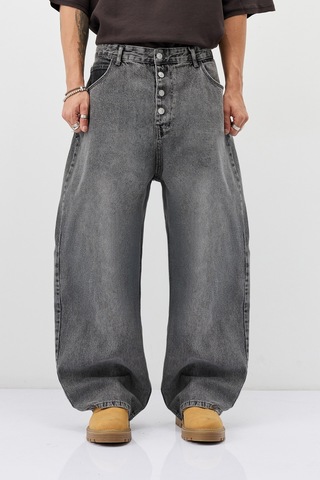 Vamos Barrel Fit Jeans Gri