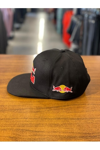 Hamze Redbull Siyah Kanvas Hiphop Snapback Rapper Basket Cap Şapka