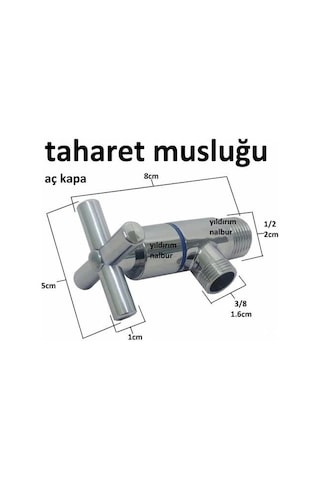 Artı Aç Kapa 4 Kollu Krom Çevirveli Taharet Musluğu
