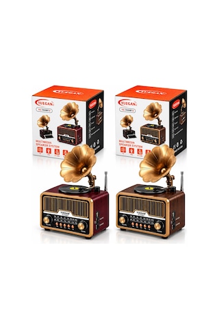 Retro Gramofon Radyo Bluetooth Usb Şarjlı Am/fm/sw 70749845
