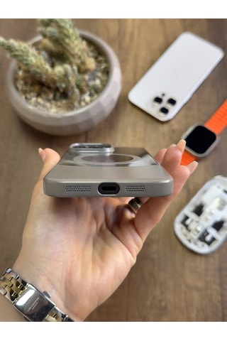Apple iPhone 16 Pro Max Magsafe Uyumlu Mika Sararmaz Kılıf Soocase720 Çok Renkli