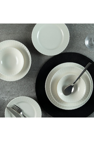 Tulu Porselen Safir 24 Parça 6 Kişilik Yemek Takımı