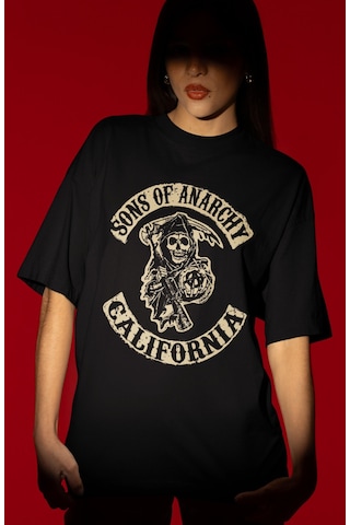 Tasarım Sons Of Anarchy Rock Metal Müzik Grubu Baskılı Unisex Ove Siyah