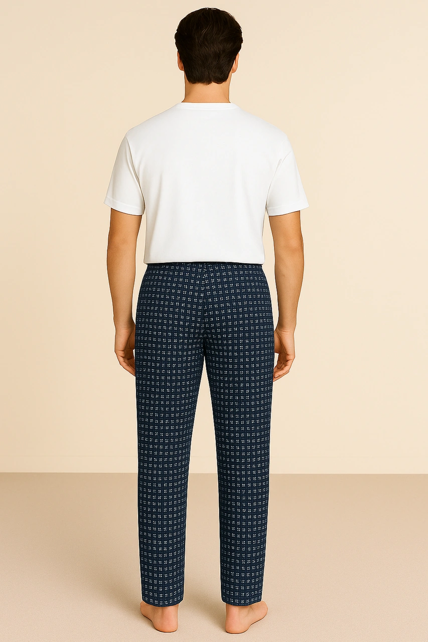 Erkek %100 Pamuk Cepli Ekose Pijama Altı Desen 5 040 Desen 5