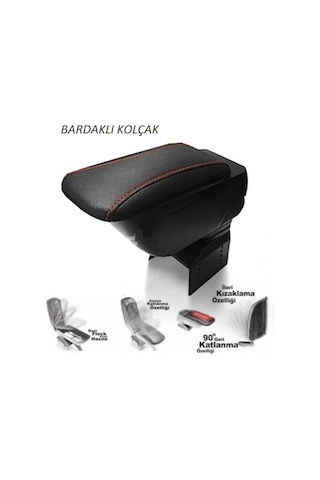 Her Araca Uygun Sürgülü - Bardaklı Oto Kolçak - Kol Dayama