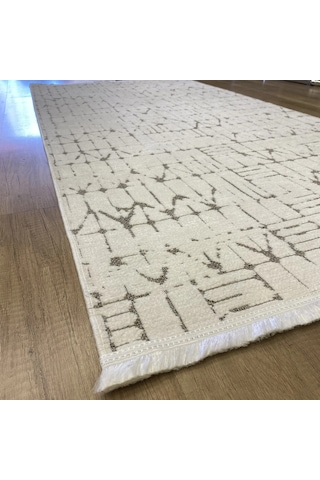Hoom Rugs Terrace 8204 Beyaz Hav Toz Vermez Dekoratif Kilim