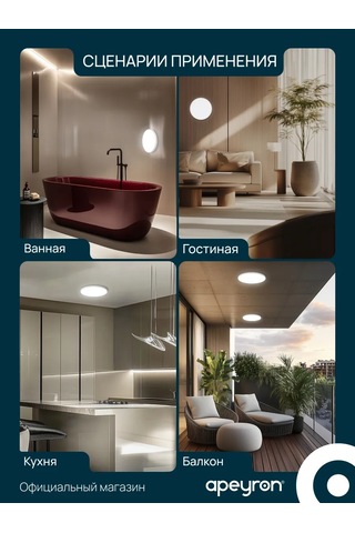 Apeyron Led Tavan Armatürü Spot 25 Cm 4000k, 20w 203852322 Beyaz