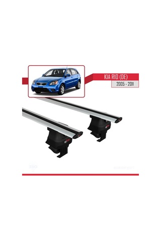 Kia Rio De Hatchback 2005-2011 Arası İle Uyumlu Ace-4 Ara Atkı Tavan Barı Gri