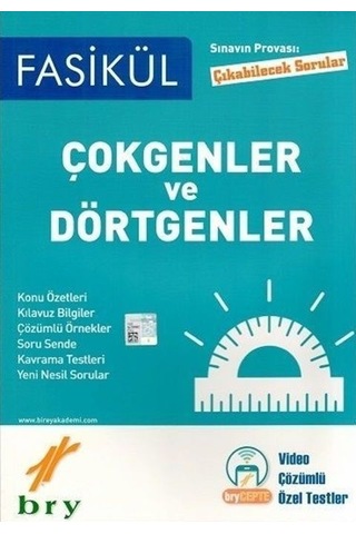 Birey Yayınları Fasikül Geometri Çokgenler ve Dörtgenler 2021-202