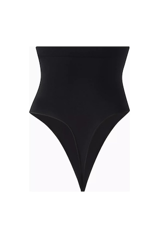 Skims Seamless Sculpt High - Waist Thong, Dikişsiz Yüksek Bel Külot Siyah