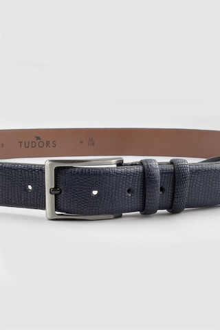 Tudors Erkek %100 Hakiki Deri 3,5 Cm Klasik Lacivert Kemer-24012
