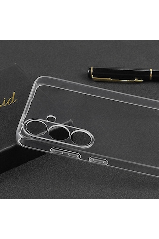 Noktaks - Galaxy S25 Uyumlu - Kılıf Şeffaf Soft Slim Fitt Süper Silikon Kapak - Şeffaf