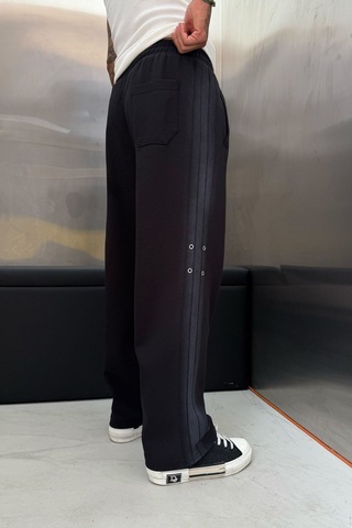 Hiccup Nomarc Geniş Paça Elastik Belli Jogger Pantolon Siyah