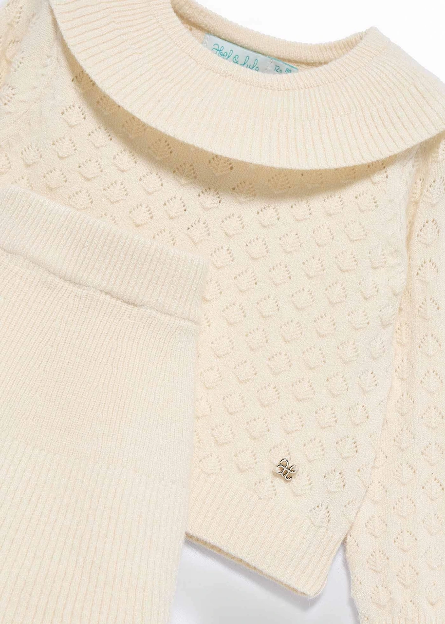 Mayoral Abel&lula Kız Bebek Triko Etek Takım Krem