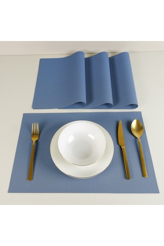 Maxstyle Harmony Azure 4 Parça Amerikan Servis Seti 30x45 Cm Renkli