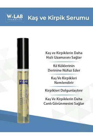 W-Lab Cosmetics Kaş Kirpik Serumu 10 ML