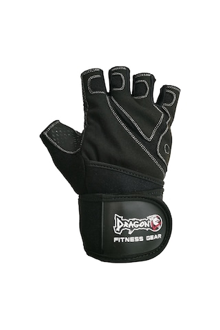 Dragondo W8013 Bilek Bandajlı Body & Ağırlık & Fitness Eldiveni Siyah