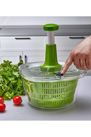 Viatom Manuel Sebze Kurutucu Salata Kurutucu Stop Düğmeli 6 Lit Yeşil