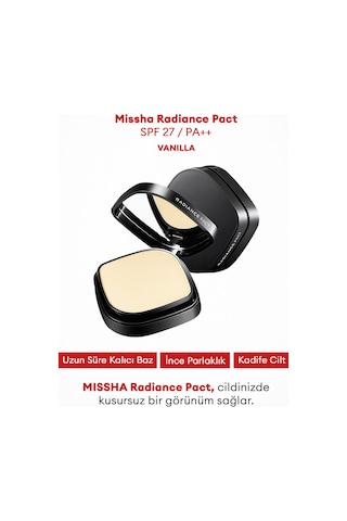 Missha Parlak ve Pürüzsüz Görünüm Veren Kompakt Pudra Radiance Pact SPF27 14 Vanilla