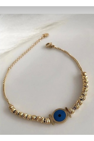 Çelik Bileklik Zincir Dorika Toplu Göz Model Yeni Sezon Çok Renkli