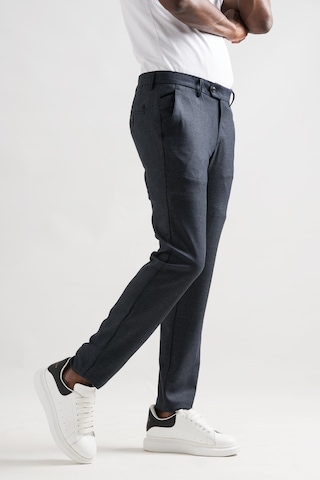 Ecer Slimfit Bitik Kareli Boru Paça Kışlık Erkek Kumaş Pantolon 001