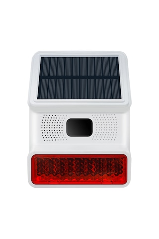 Neevoyu Güneş Enerjili 433mhz Ip65 Su Geçirmez Alarm: Kızılötesi Hareket Algılayıcı, 100db Ses Ve Işık, 1000ma Batarya, Dış Mekan Güvenliği