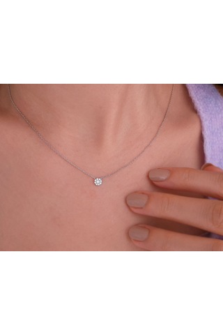 Sirius 0,30 Karat Görünümlü Pırlanta Kolye 0817P0054