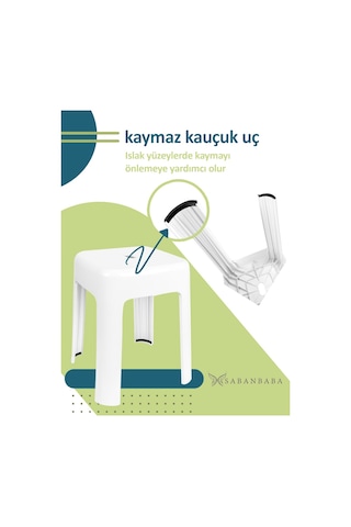 Beyaz Plastik Tabure