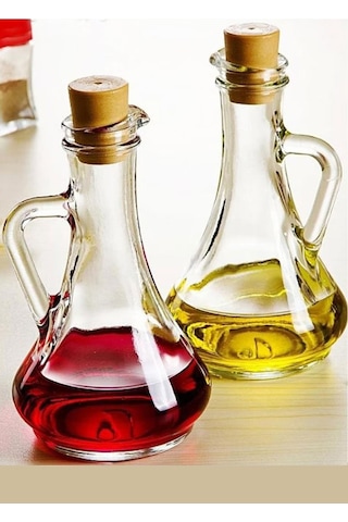 Paşabahçe 80108 Olivia 2'li Mantar Kapaklı Yağlık Ve Sirkelik 260 Cc - Şeffaf