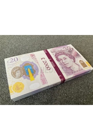 100 Adet 20 Sterlin Banknot Pound Para Geçersiz Paralar