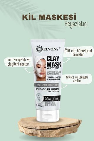 Elvons Beyazlatıcı Kil Maskesi 75 ML