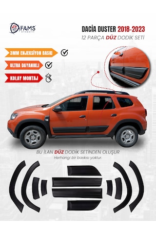 Dacia Duster Uyumlu 2018-2024 Dodik Seti 12 Parça Düz Baskısız