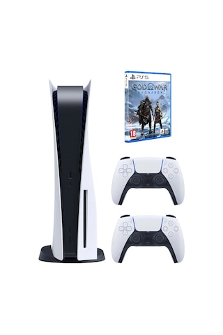 Sony Playstation 5 PS5 Oyun Konsolu + 2 Dualsense Kol + PS5 God Of War Ragnarok(İthalatçı Garantili)