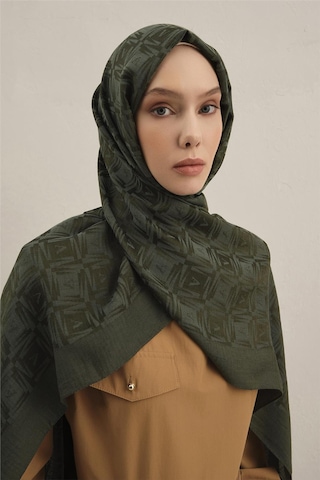 Armine Lyocell Naia Kare Monogram Şal 6 54 Haki