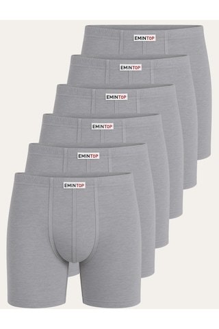 Mercan Erkek Boxer Short 6'lı - Gri Boxer Şort